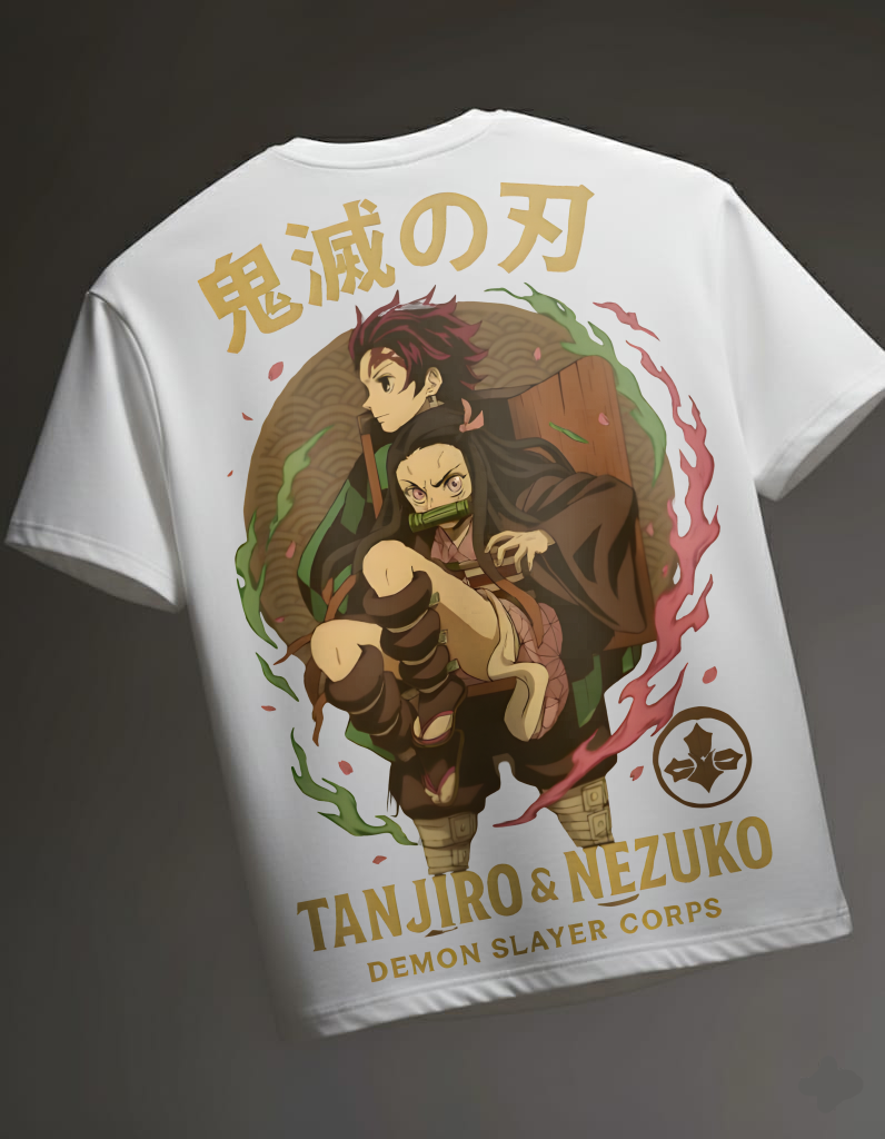 Demon Slayer Tanjiro & Nezuko Oversized T-shirt