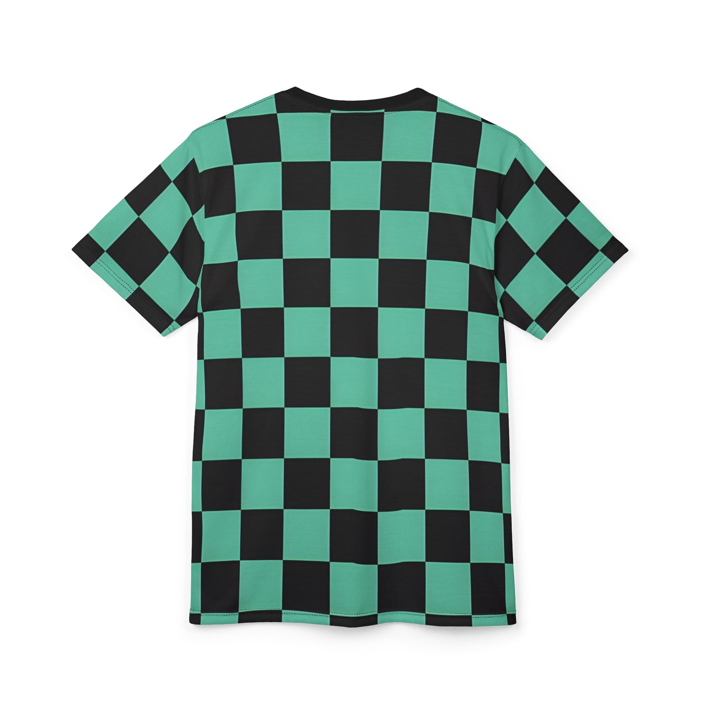 Tanjiro Kamado Green Black Checkered Oversized T-Shirt