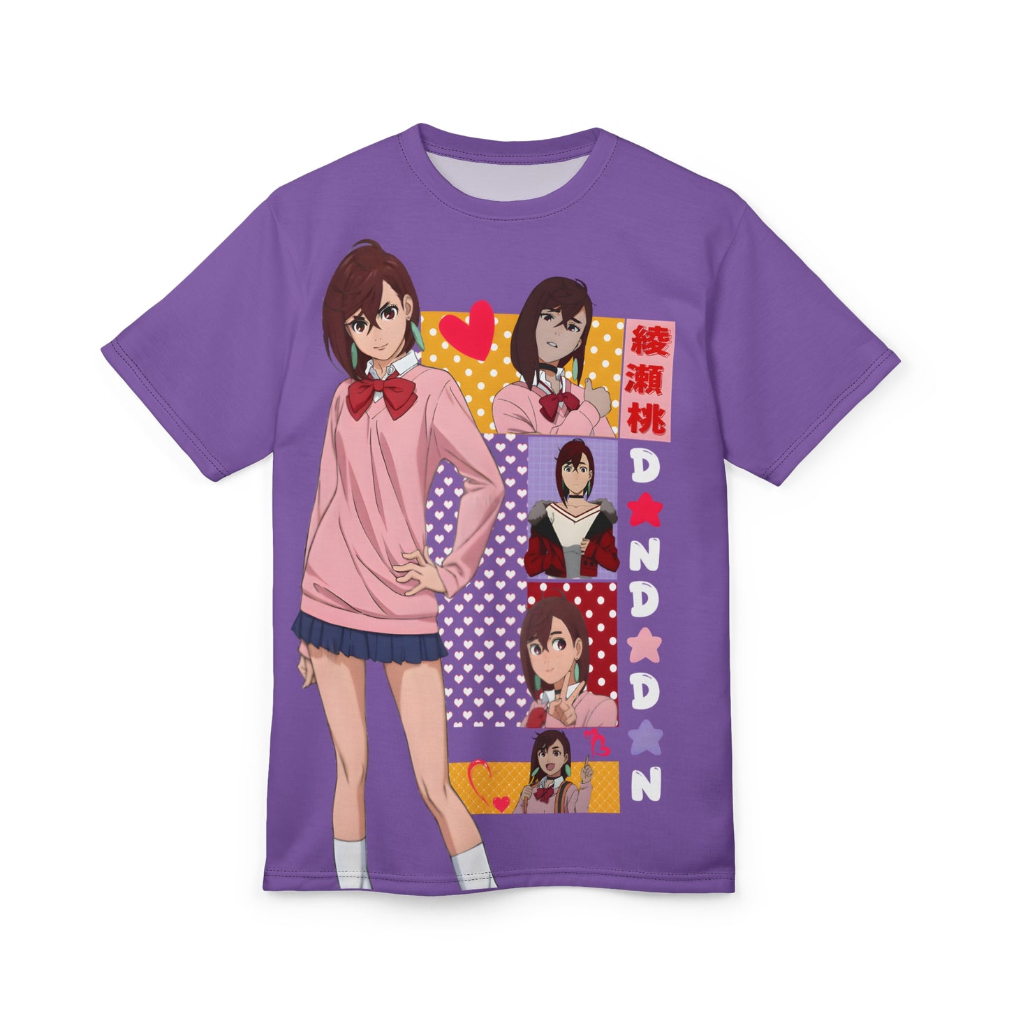 Dandadan Ayase Momo Graphic Oversized Light Purple T-Shirt