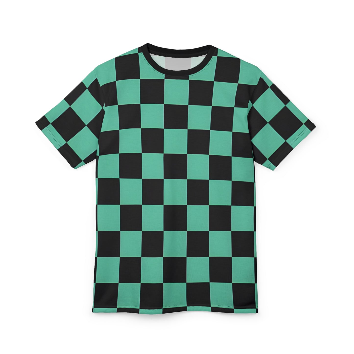 Tanjiro Kamado Green Black Checkered Oversized T-Shirt