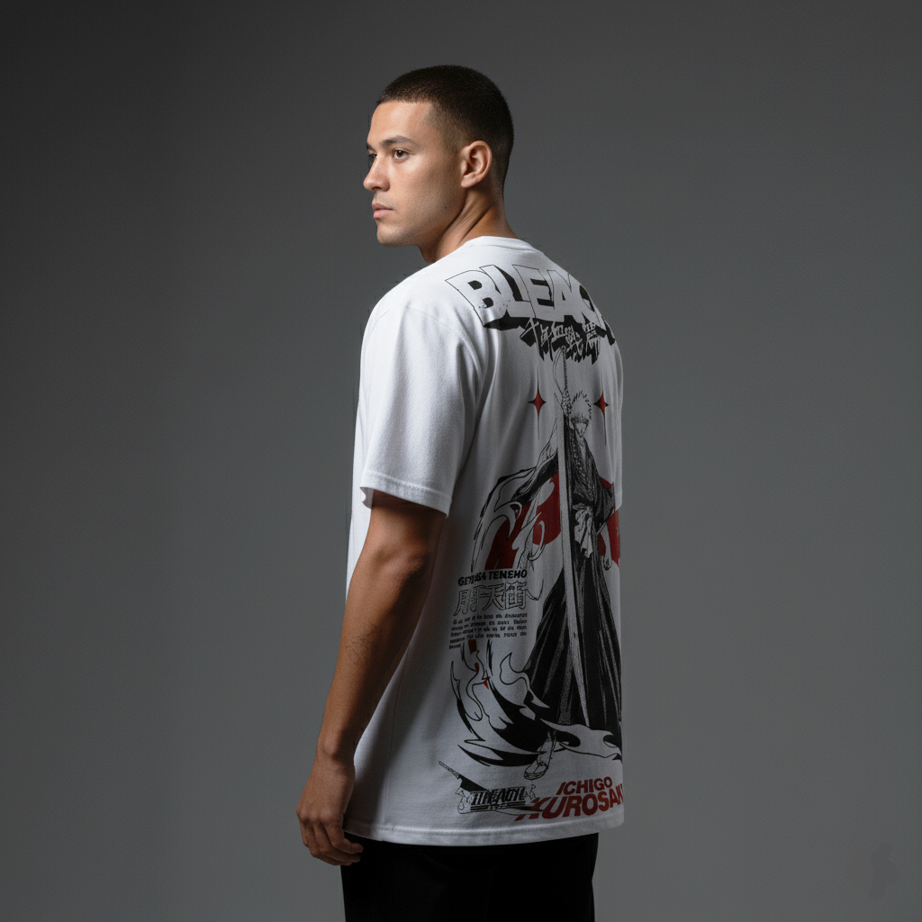 Ichigo Kurosaki Getsuga Tenshō – Bleach Anime Oversized T-shirt