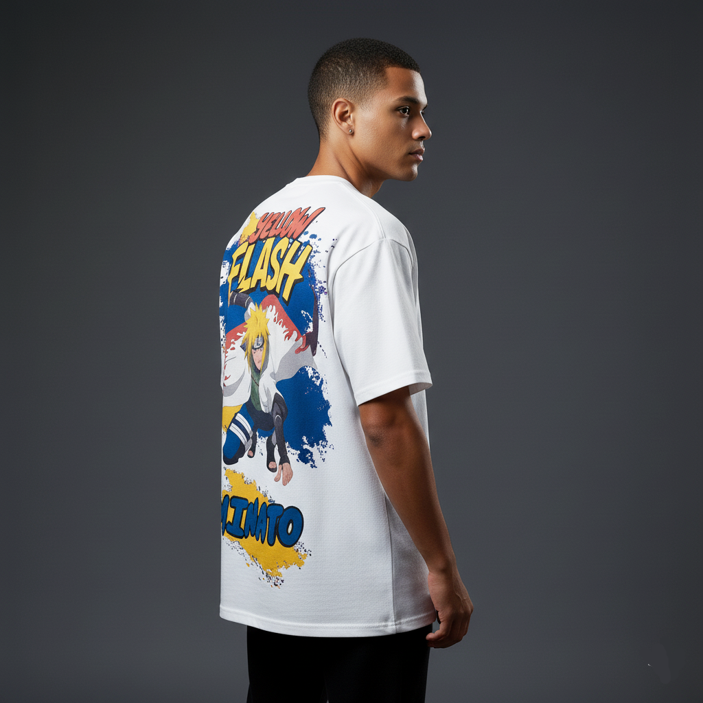 Minato Yellow Flash Oversized T-Shirt