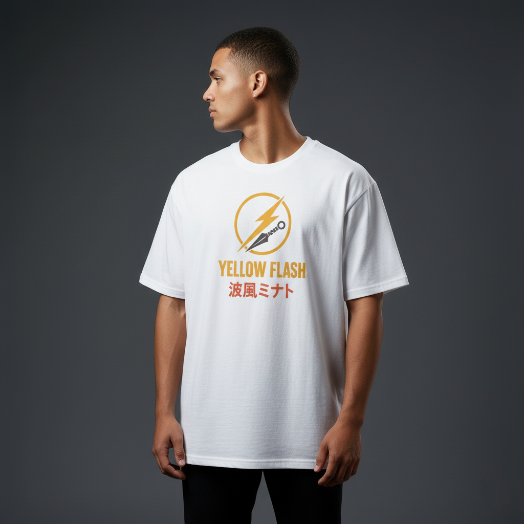 Minato Yellow Flash Oversized T-Shirt