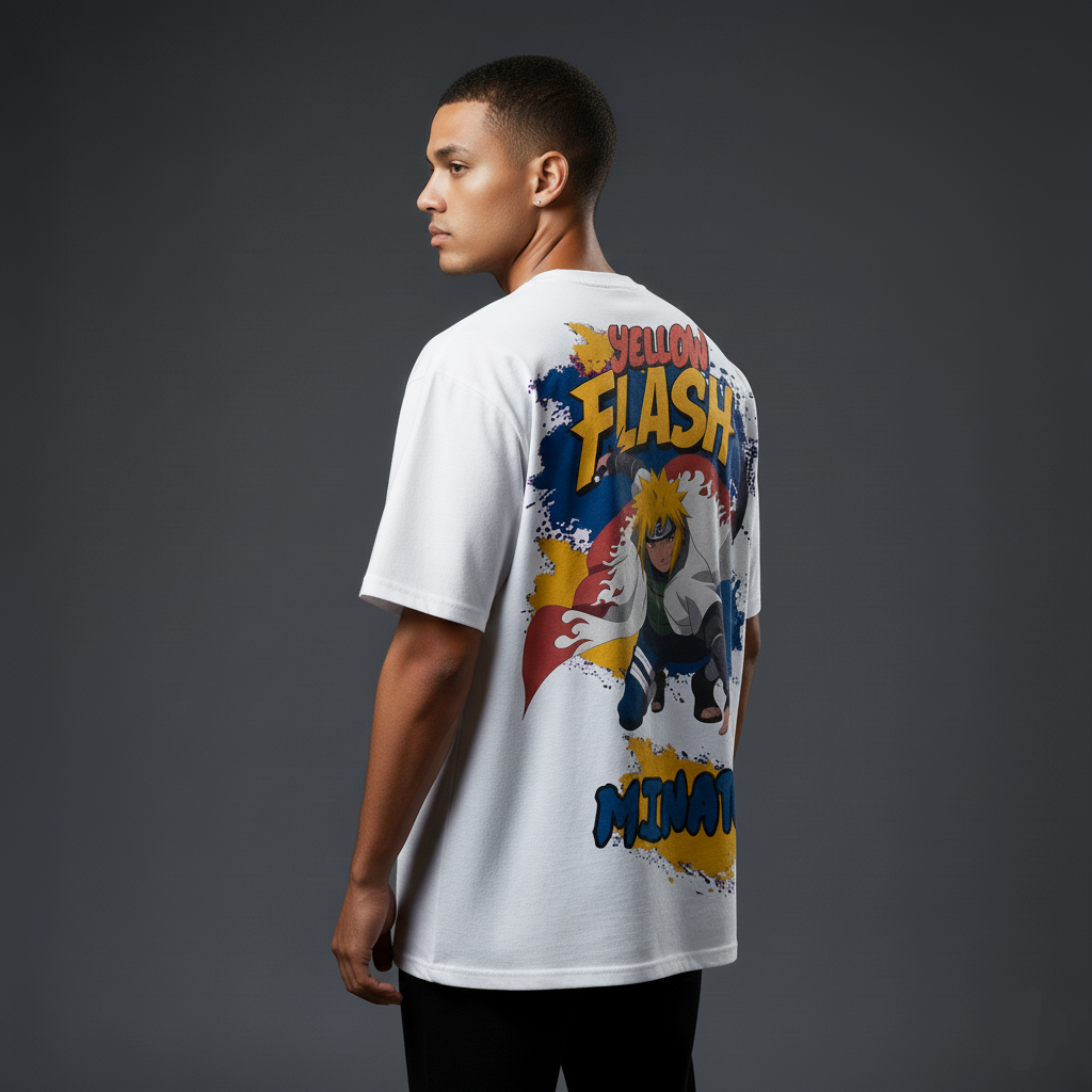 Minato Yellow Flash Oversized T-Shirt