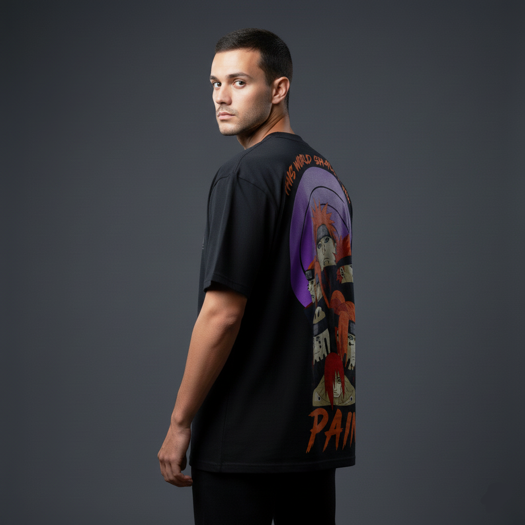 Pain Akatsuki Oversized T-Shirt | Naruto Six Paths Graphic Tee