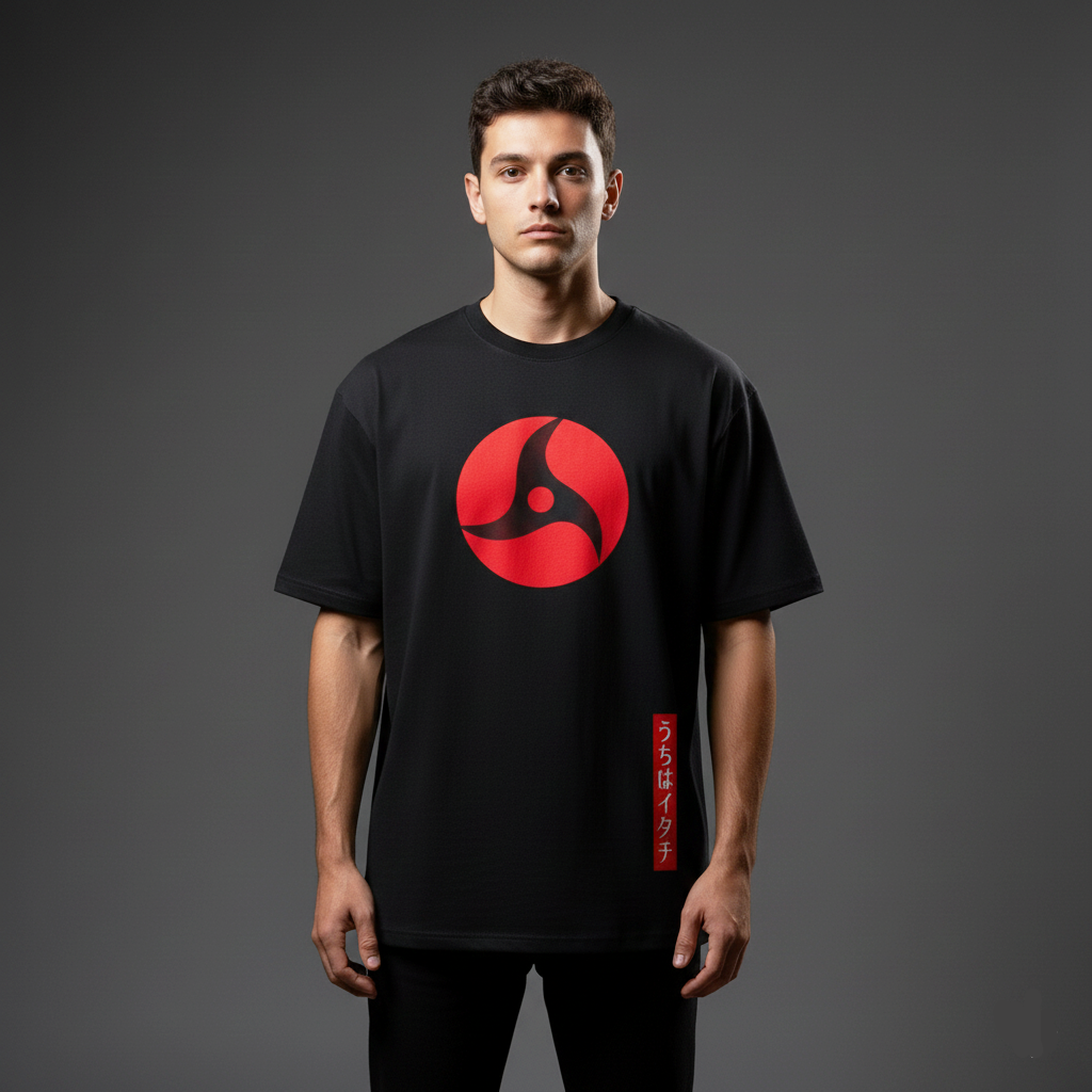 Itachi Uchiha Mangekyou Sharingan Oversized T-Shirt