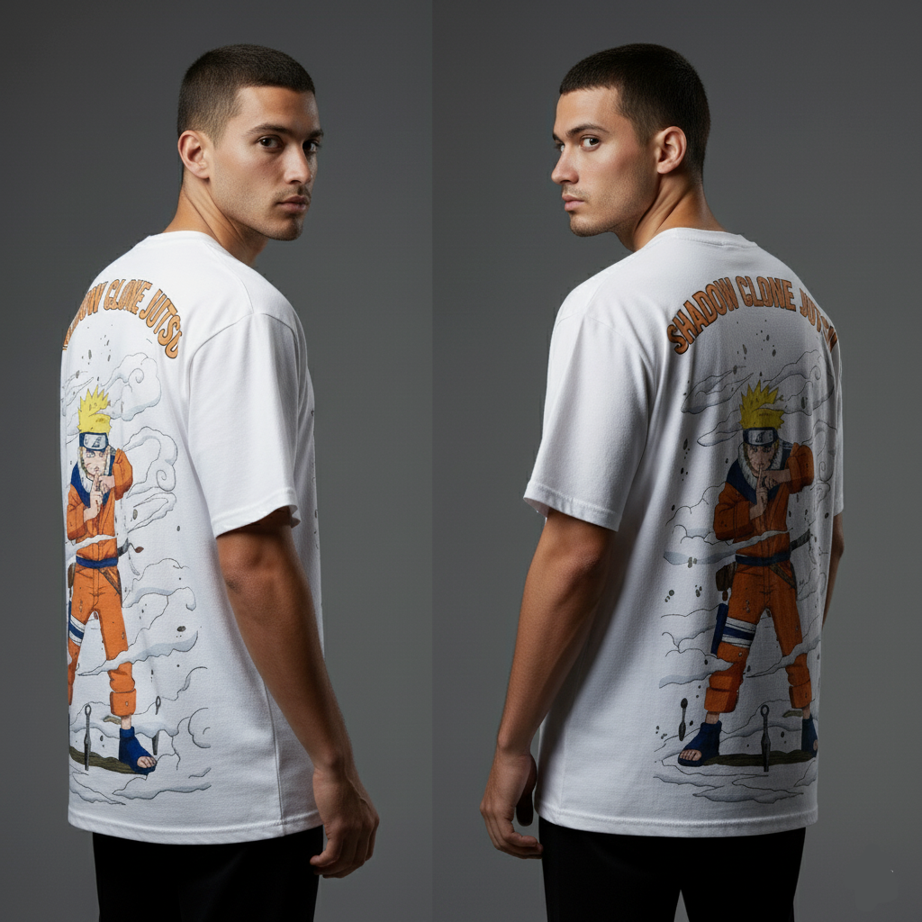 Naruto Shadow Clone Jutsu Oversized T-shirt