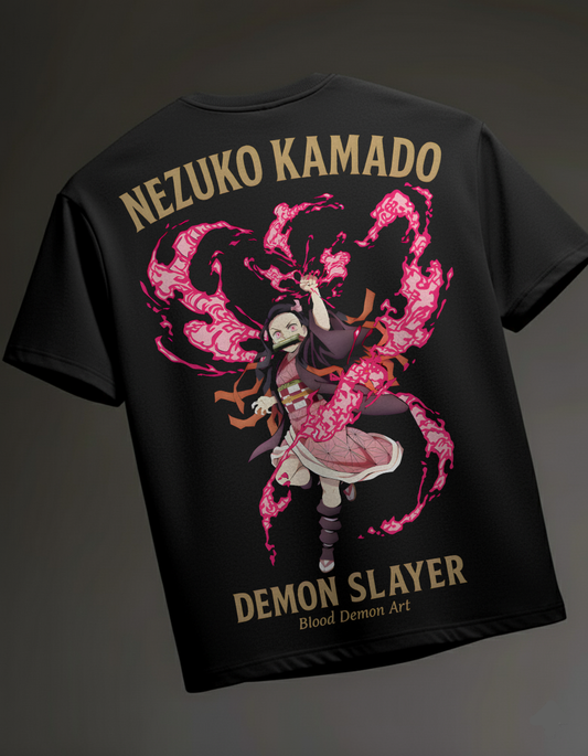 Nezuko Kamado Blood Demon Art Oversized T-Shirt