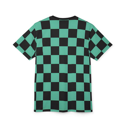 Tanjiro Kamado Green Black Checkered Oversized T-Shirt