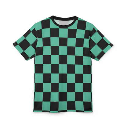 Tanjiro Kamado Green Black Checkered Oversized T-Shirt