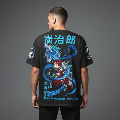 Tanjiro Water Breathing Oversized T-Shirt