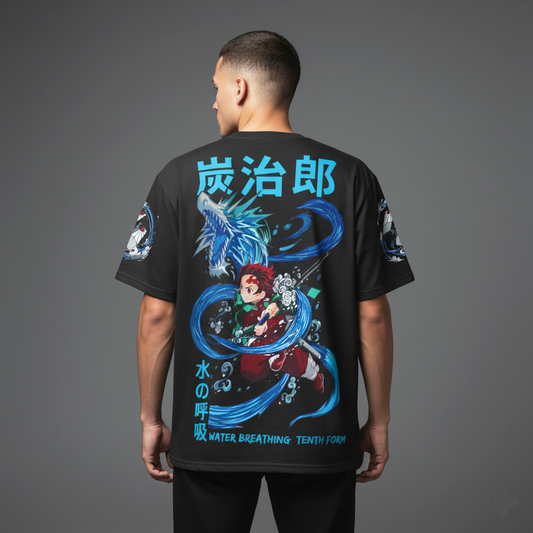 Tanjiro Water Breathing Oversized T-Shirt