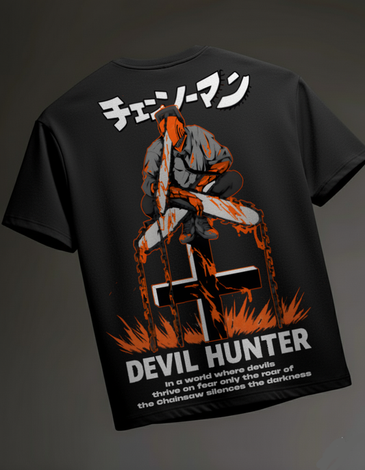 Devil Hunter Black Oversized T-Shirt