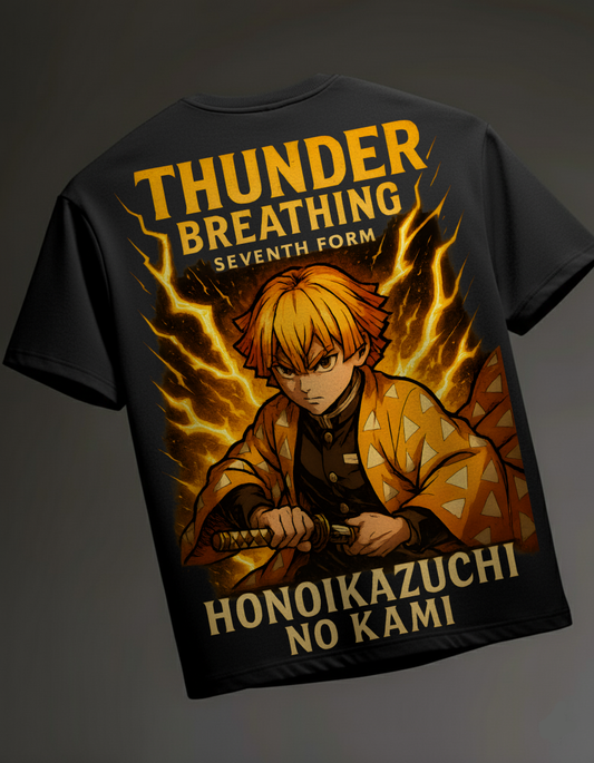Zenitsu Agatsuma Thunder Breathing Oversized T-Shirt