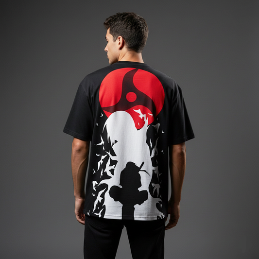 Itachi Uchiha Mangekyou Sharingan Oversized T-Shirt