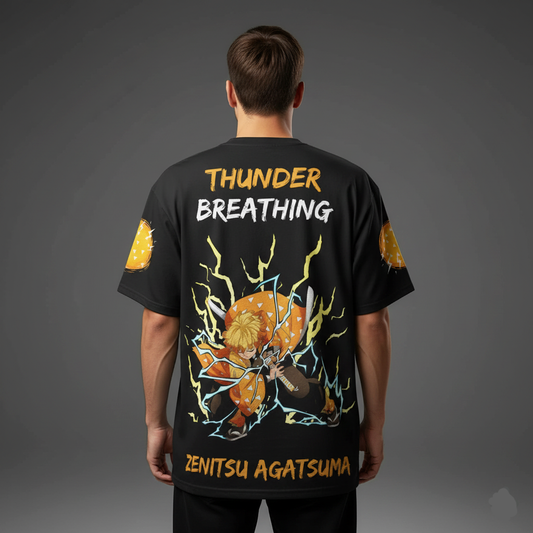 Zenitsu Agatsuma Thunder Breathing Oversized T-Shirt