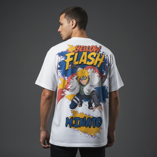 Minato Yellow Flash Oversized T-Shirt