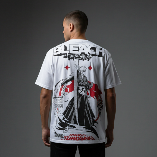 Ichigo Kurosaki Getsuga Tenshō – Bleach Anime Oversized T-shirt