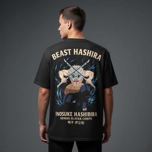 Inosuke Beast Hashira Oversized T-Shirt