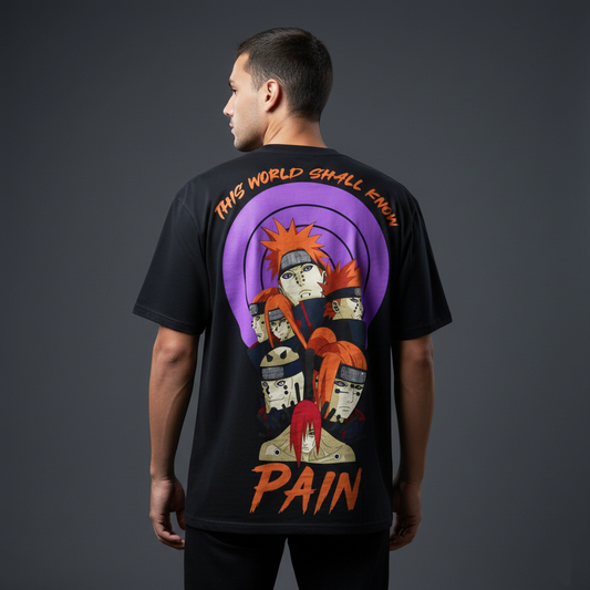 Pain Akatsuki Oversized T-Shirt | Naruto Six Paths Graphic Tee