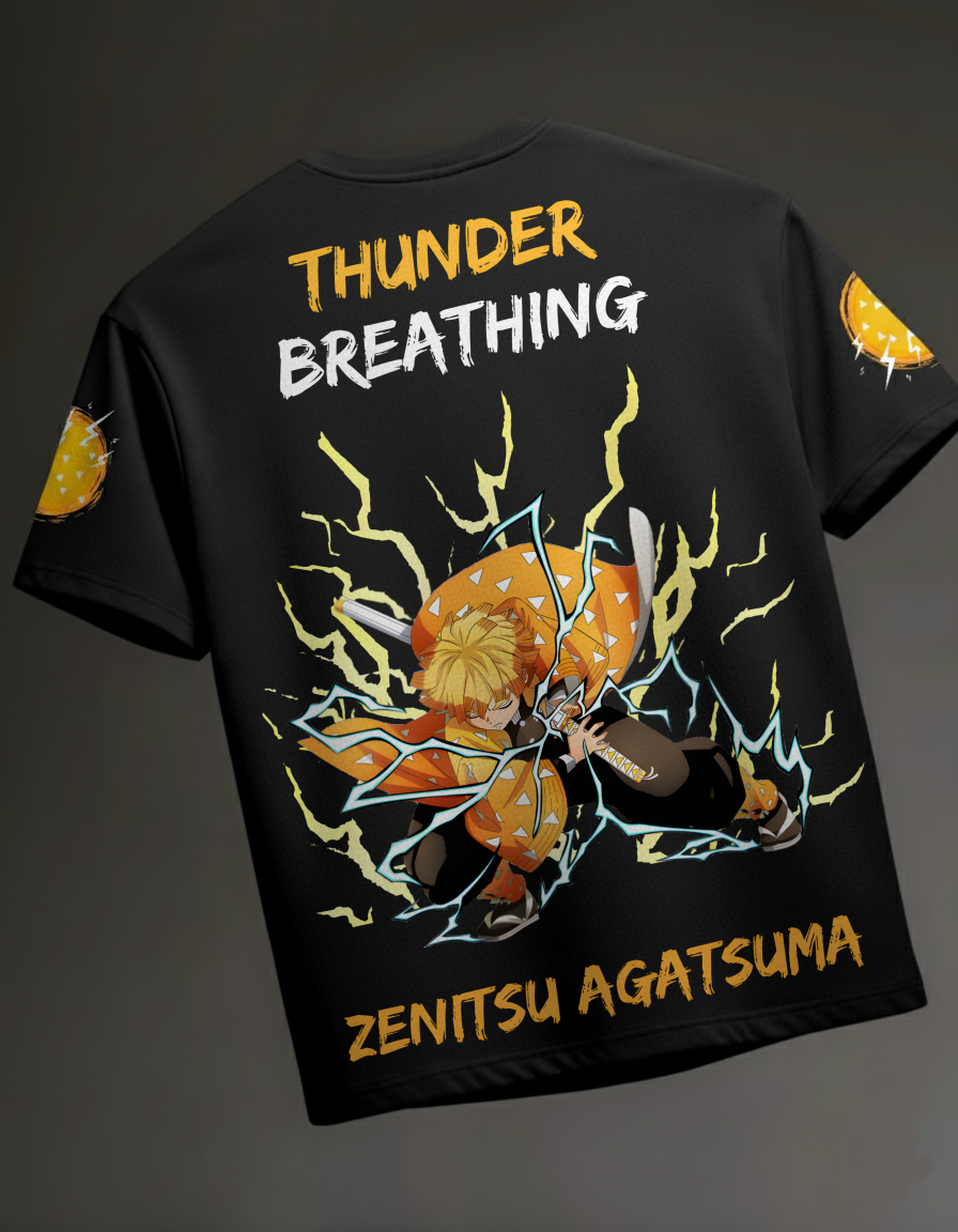 Zenitsu Agatsuma Thunder Breathing Oversized T-Shirt