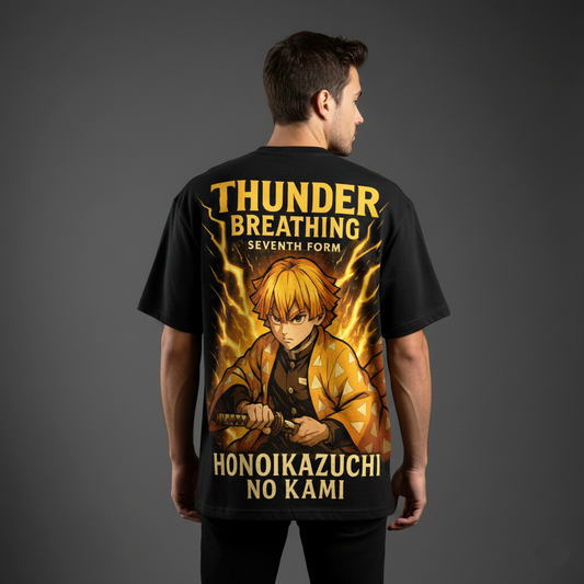 Zenitsu Agatsuma Thunder Breathing Oversized T-Shirt